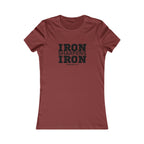 Iron Sharpens Iron - Women's Favorite Tee - Black Logo - Plain Back