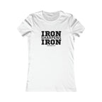 Iron Sharpens Iron - Women's Favorite Tee - Black Logo - Plain Back