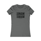 Iron Sharpens Iron - Women's Favorite Tee - Black Logo - Plain Back