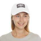 I Could Deadlift You - Dad Hat with Leather Patch (Rectangle) - White Font