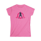 Strong Not Skinny - Women's Softstyle Tee - Distressed Color Logo Front & Back
