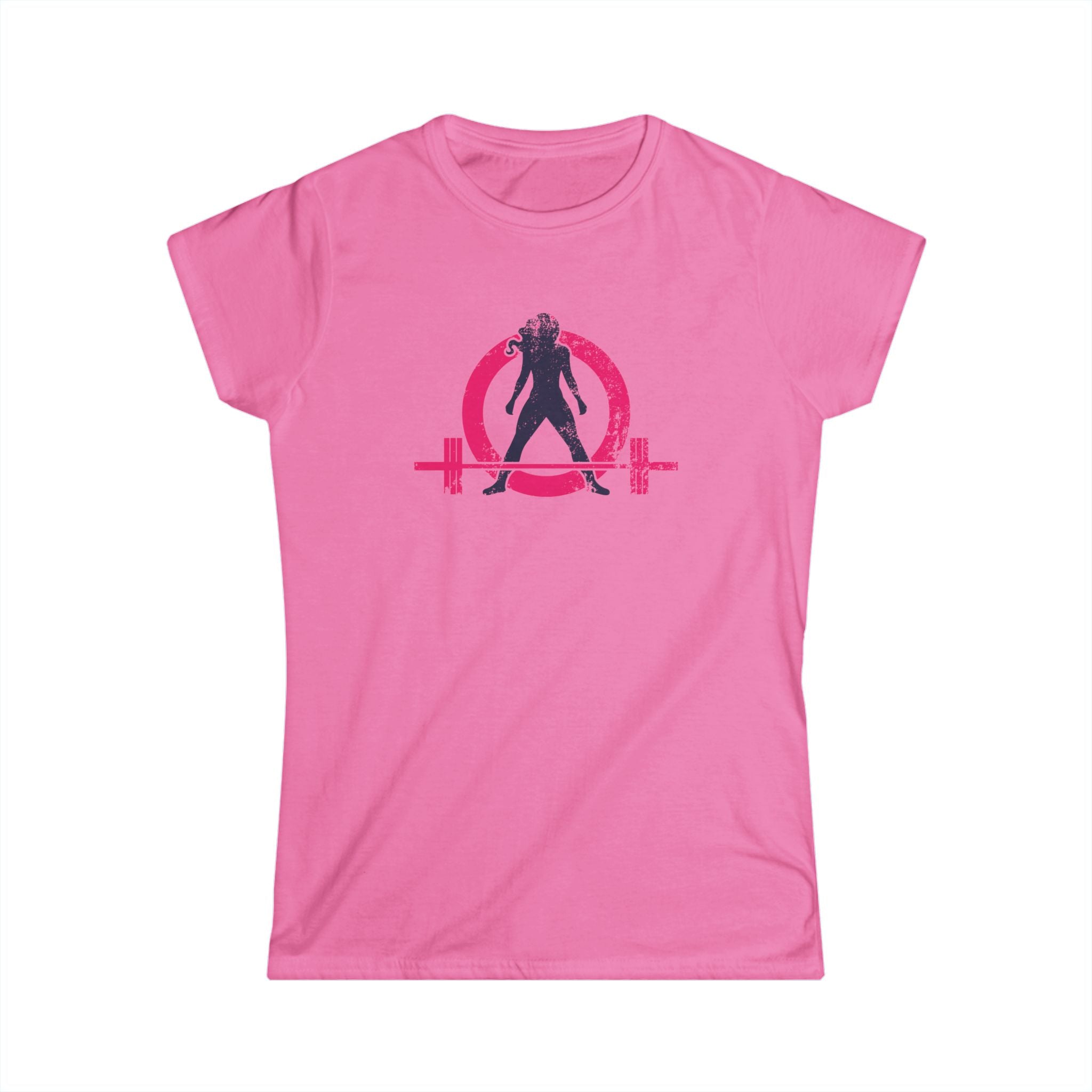 Strong Not Skinny - Women's Softstyle Tee - Distressed Color Logo Front & Back