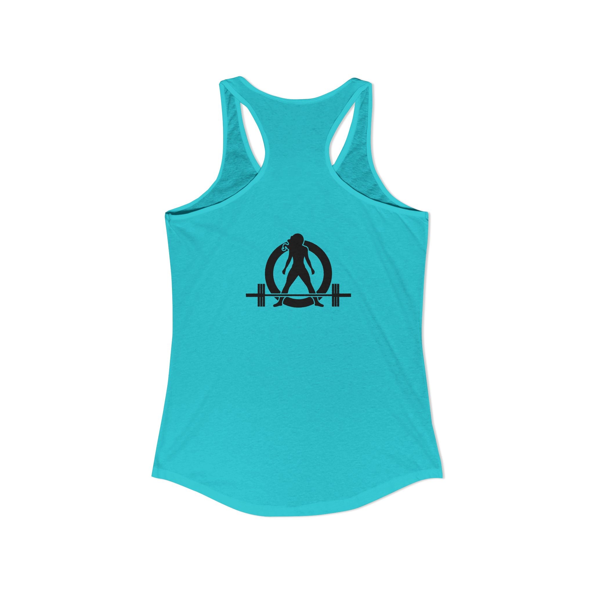 Everything Hurts & I'm Hungry - Women's Ideal Racerback Tank - Black Print Front & Back