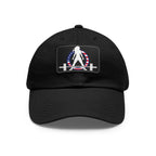 Dad Hat with Leather Patch (Rectangle) - USA Dark Logo