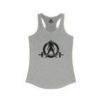 I Could Squat You - Women's Ideal Racerback Tank - Black Font Front & Back