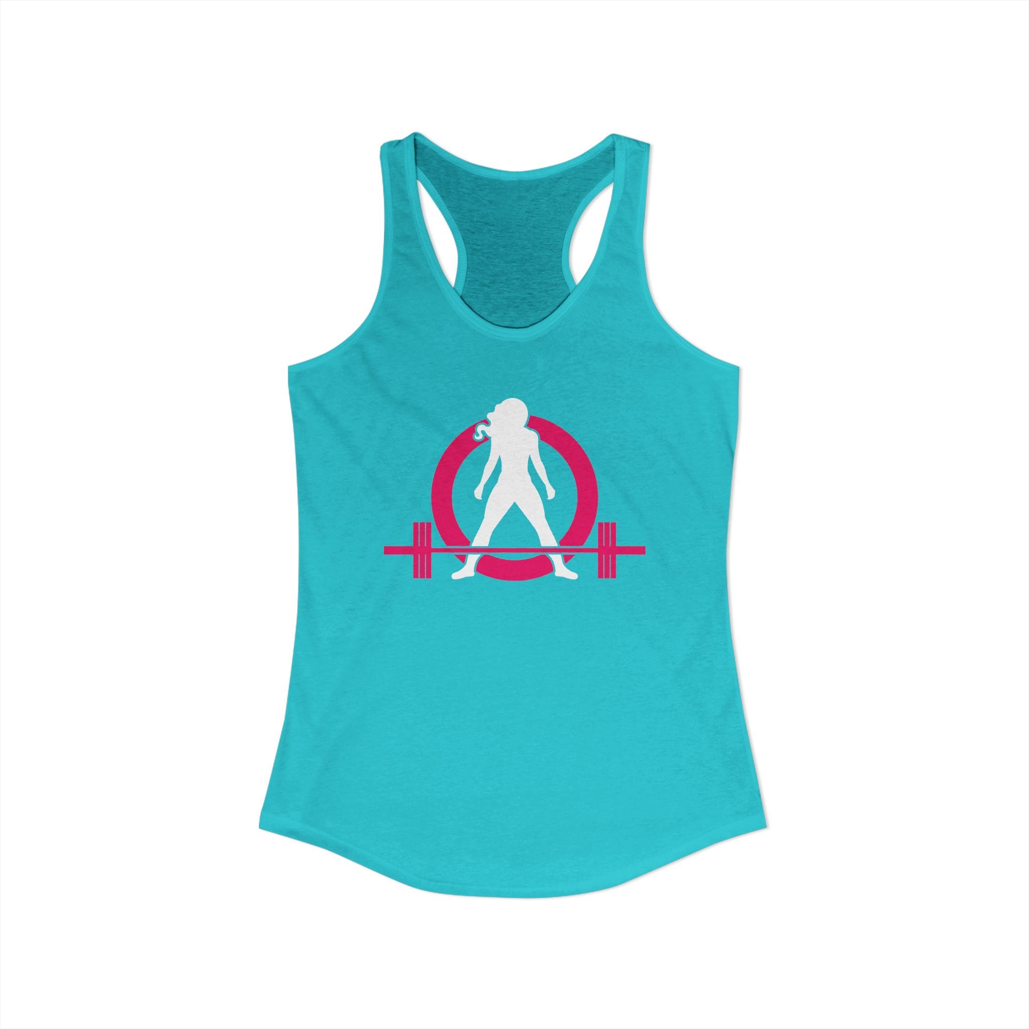 WWLW Classic Logo Racer Back Tank Top (BEST SELLER) - Women's Ideal Racerback Tank - Classic Light Logo - Plain Back