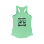 Everything Hurts & I'm Hungry - Women's Ideal Racerback Tank - Black Print Front & Back