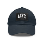Lift Like A Girl Leather Patch Hat - White Font