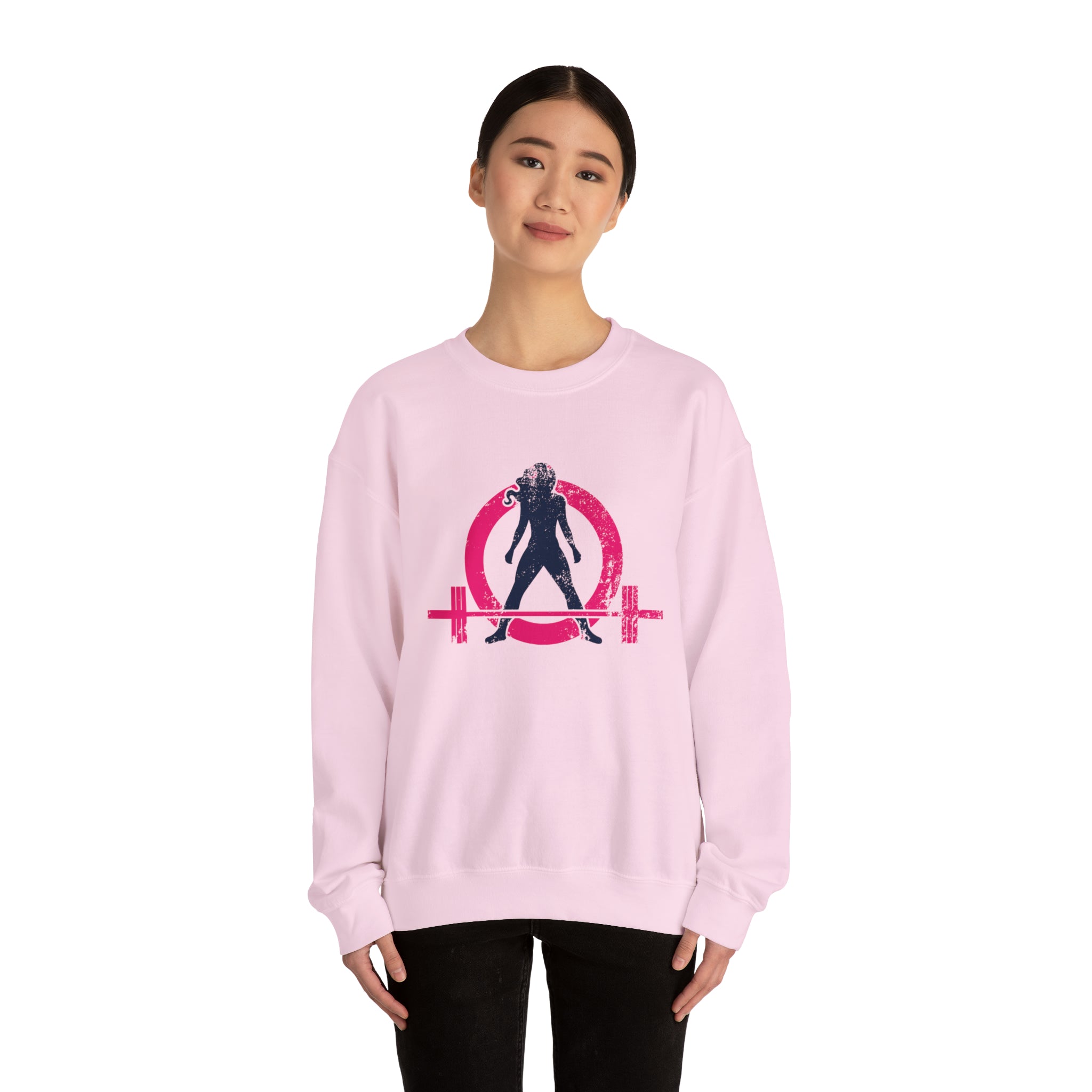 Distressed Logo - Unisex Heavy Blend™ Crewneck Sweatshirt - Color Logo