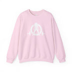Workout To Burn Off The Crazy - Unisex Heavy Blend™ Crewneck Sweatshirt - Front White Logo - Front & Back Print
