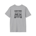Everything Hurts & I'm Hungry - Unisex Softstyle T-Shirt - Black Print on Front &  Back