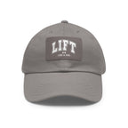Lift Like A Girl Leather Patch Hat - White Font