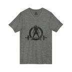 Strong Is Beautiful - Distressed Black Logo - Unisex Jersey Short Sleeve V-Neck Tee