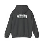Goal Weight Strong AF - Unisex Heavy Blend Hooded Sweatshirt  - White Logo Front & Back