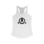 I Could Deadlift You - Women's Ideal Racerback Tank - Black Distressed Logo + Back