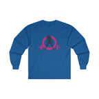 Distressed - Ultra Cotton Long Sleeve Tee - Inverted Color Logo