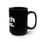 Bench Press Mug — 15oz Black Coffee Cup for Gym Lovers