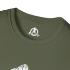 WWLW White Distressed Unisex Softstyle T-Shirt - White Distressed Logo - Plain Back