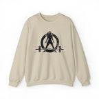 Distressed Logo - Unisex Heavy Blend™ Crewneck Sweatshirt - Black Logo