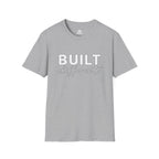 Built Different Unisex Softstyle T-Shirt — Front White Logo