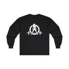 Lift Heavy Run Fast - Ultra Cotton Long Sleeve Tee - White Logo Front & Back