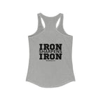Iron Sharpens Iron - Women's Ideal Racerback Tank - Black Font - Print on Front & Back