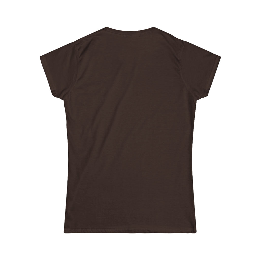 Lift Heavy Shit - Women's Softstyle Tee - White Distressed Logo on Front Plain Back