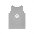 I DON’T WANT TO LOOK SKINNY I WANT TO LOOK LIKE I CAN KICK YOUR ASS – WWLW White Logo Unisex Heavy Cotton Tank Top