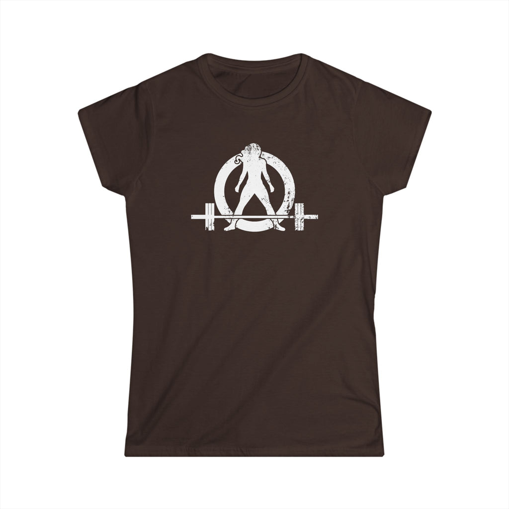 Strong Is Beautiful - Women's Softstyle Tee - White Distressed Logo Front & Back