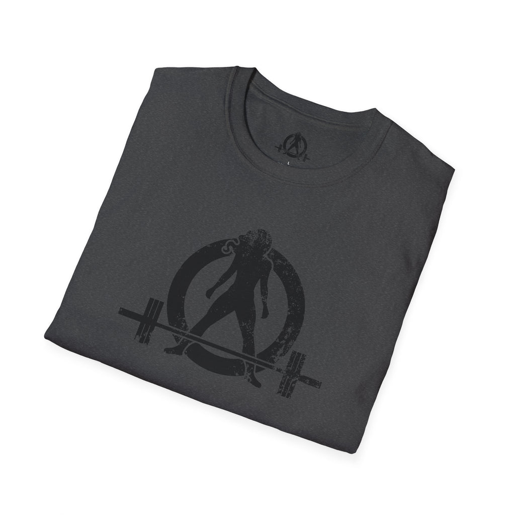 Unisex Softstyle T-Shirt - Black Distressed Logo - Plain Back (BEST SELLER)