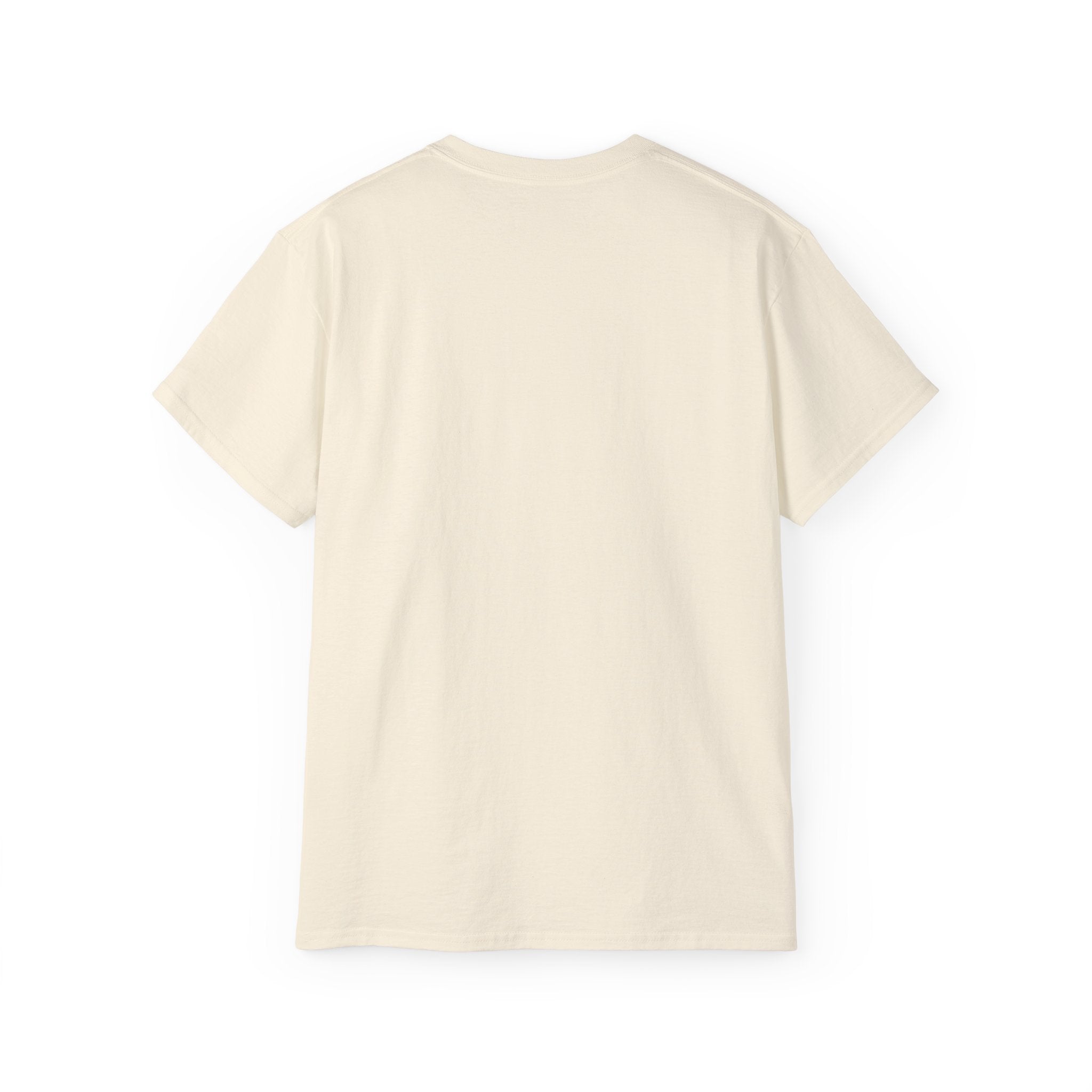 Lift Heavy Shit - Unisex Ultra Cotton Tee - Front White Logo - Plain Back
