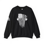 USA Barbell - Unisex Heavy Blend™ Crewneck Sweatshirt - White Logo