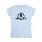 Women's Softstyle Tee - WWLW Distressed Logo - Black - Logo Front Plain Back