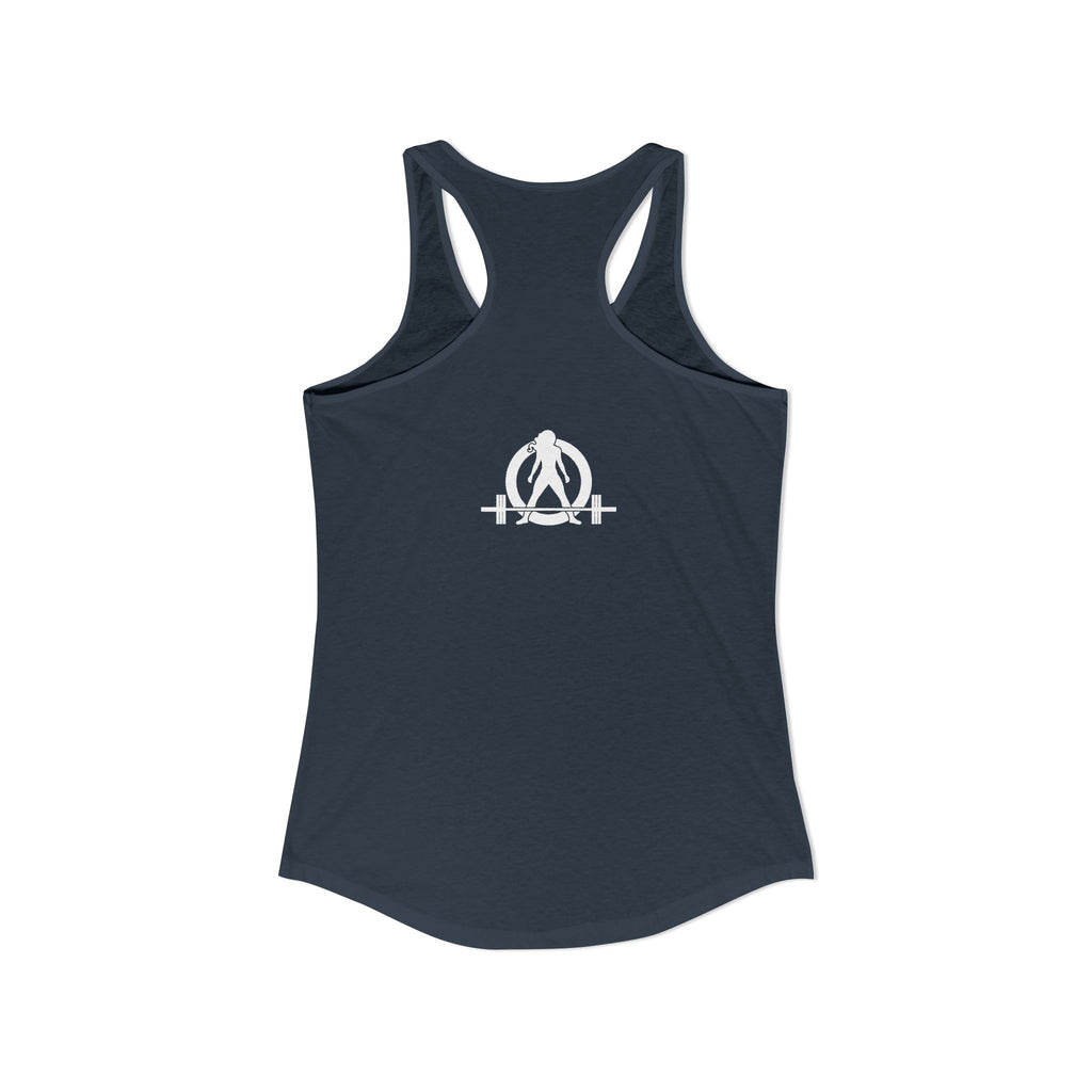 Built Different - Women's Ideal Racerback Tank - White Logo