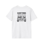 Everything Hurts & I'm Hungry - Unisex Softstyle T-Shirt - Black Print on Front &  Back