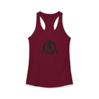 25 + 25 = 70 Women's Ideal Racerback Tank - Black Print Front & Back