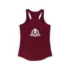 Lift Heavy Shit - Women's Ideal Racerback Tank - White Logo Front & Back