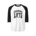 Grandma Lifts — Unisex ¾ Sleeve Raglan — Front Print