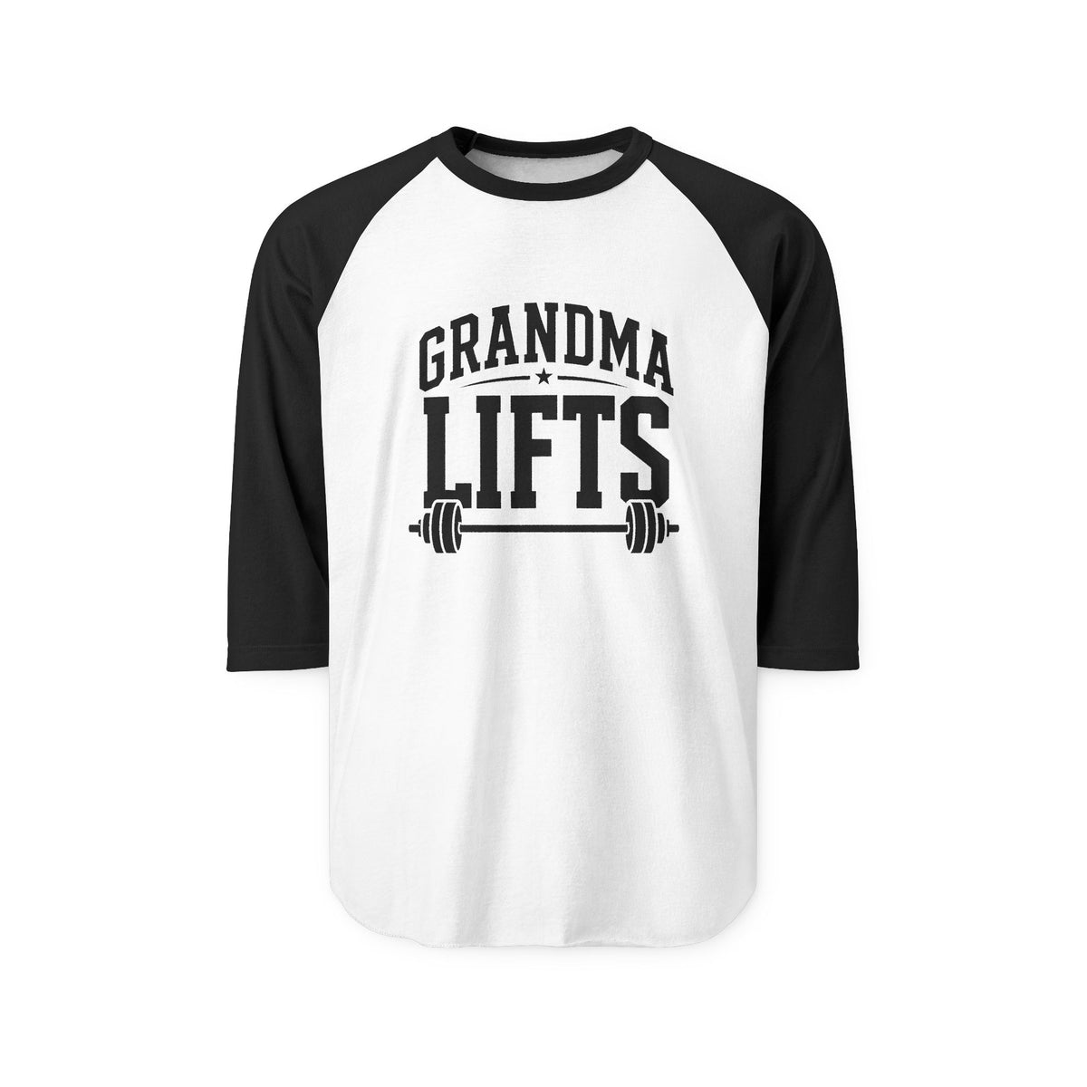 Grandma Lifts — Unisex ¾ Sleeve Raglan — Front Print
