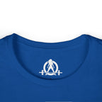 Lift Heavy Run Fast - Women's Softstyle Tee - White Front Logo