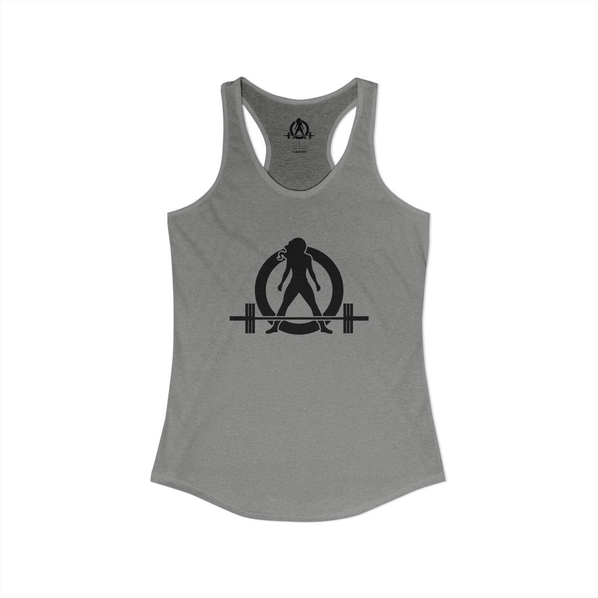 Grandma Lifts - Women's Ideal Racerback Tank - Black Logo Front & Back
