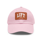 Lift Like A Girl Leather Patch Hat - White Font
