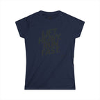 Lift Heavy Run Fast - Women's Softstyle Tee - Black Front Logo