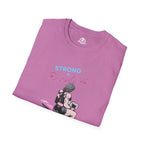 Strong Is Beautiful - Comic - Unisex Softstyle T-Shirt - White Print on Front Plain Back