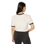 I Could Hip Thrust You - Unisex Cotton Ringer T-Shirt - Black Logo Front Plain Back