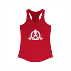 45 + 45 = 135 - Women's Ideal Racerback Tank - White Print Front & Back