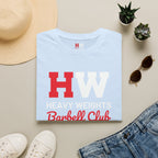 Heavy Weights Barbell Club  - Unisex Softstyle T-Shirt - Black Logo - Plain Back