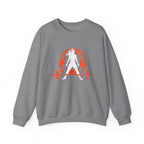 Halloween Graveyard - Unisex Heavy Blend™ Crewneck Sweatshirt - White Logo on Front