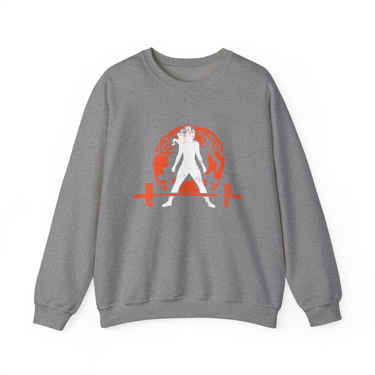 Halloween Graveyard - Unisex Heavy Blend™ Crewneck Sweatshirt - White Logo on Front