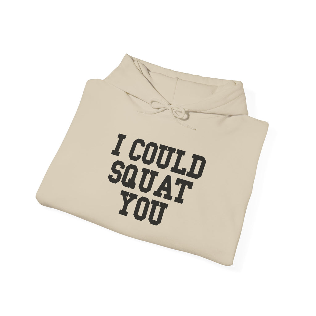 I Could Squat You – Black Logo Hoodie 🏋️‍♀️🔥